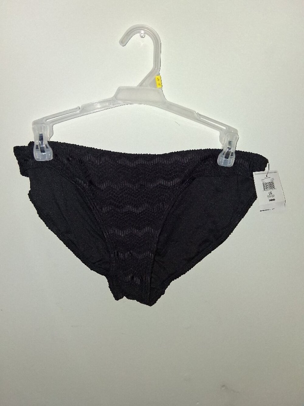 Black Crochet-style Bikini Bottom